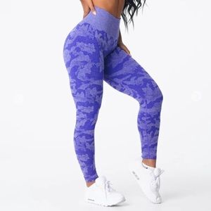 nvgtn camo seamless leggings blue purple